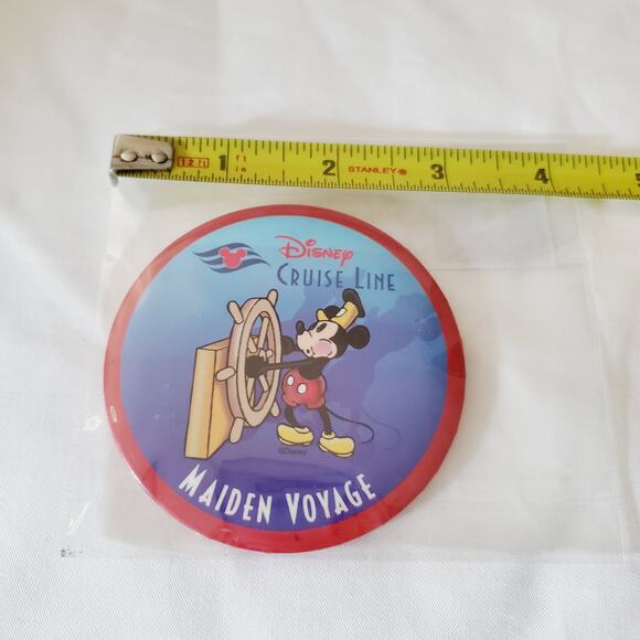 Vintage '94 Disney Cruise Line Maiden Voyage Mickey Mouse Metal Pin Collectible - Picture 2 of 5